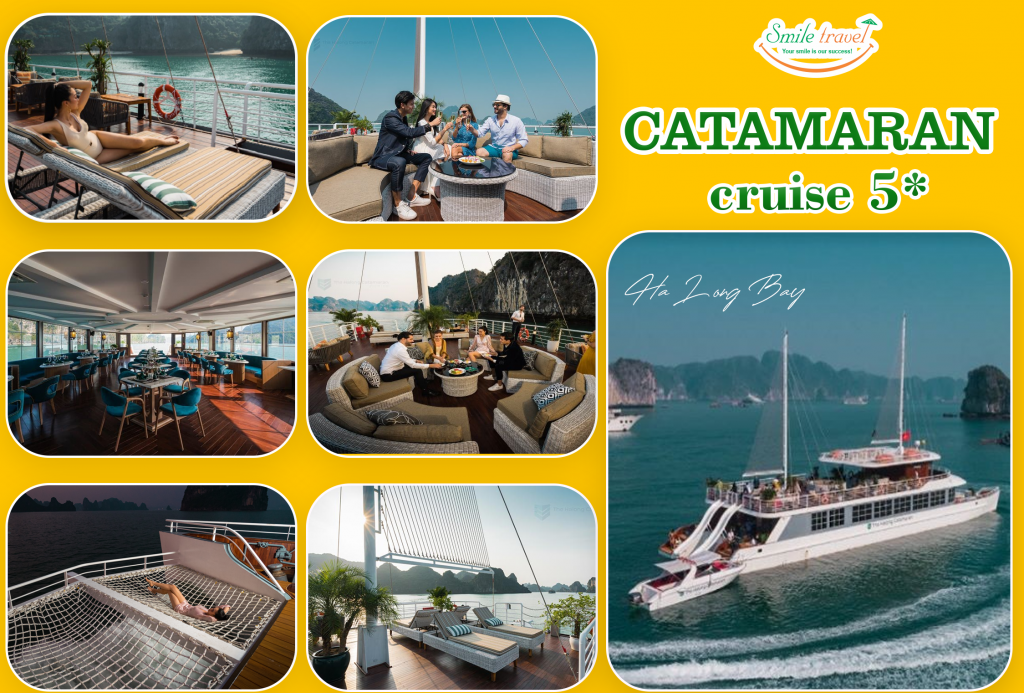 ngắm nhìn du thuyển catamaran cruise smile travel