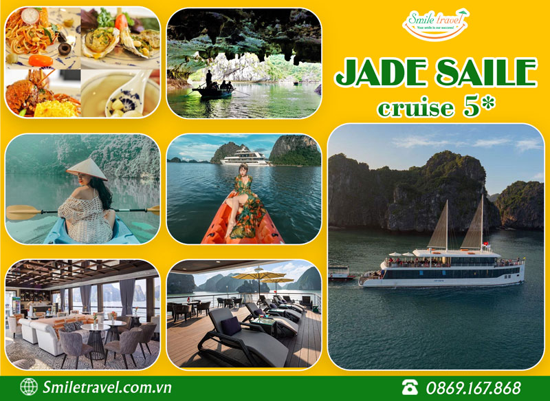 ngắm nhìn du thuyền jade saile cruise smile travel