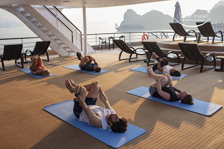 Du thyền hiếm hoi tập có lớp tập yoga buổi sớm 