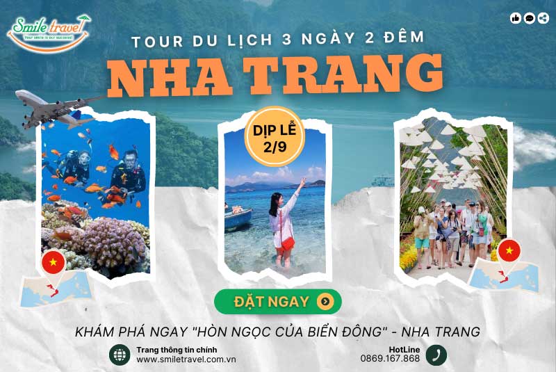 Tour du lịch Nha Trang 3 ngày 2 đêm dịp lễ 2/9