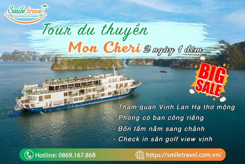 Tour Du thuyền Mon Cheri 2 Ngày 1 Đêm
