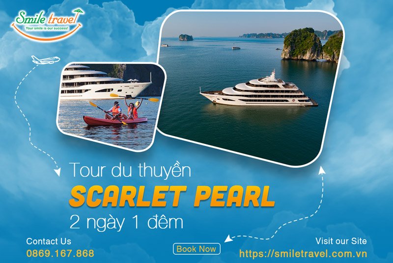 Tour du thuyền Scarlet Pearl 2 Ngày 1 Đêm trọn gói