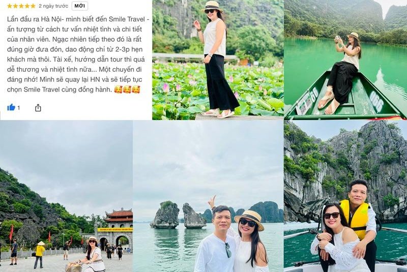 Feedback khách hàng đánh giá tour Hạ Long và tour Ninh Bình của Smile Travel
