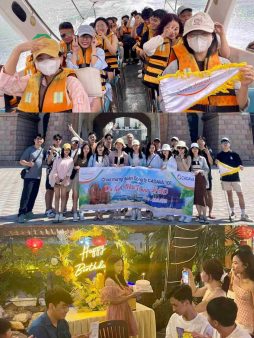 Hình ảnh đoàn khách đi tour du lịch của công ty du lịch Smile Travel