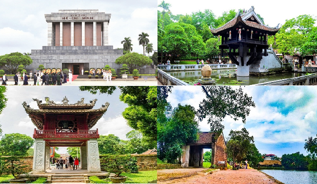 Những địa điểm du lịch nổi tiếng của Hà Nội.