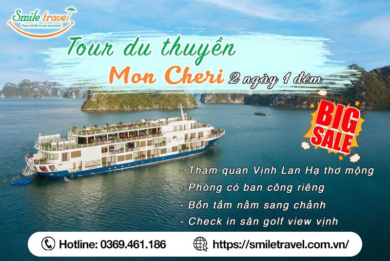 Tour Du thuyền Mon Cheri 2 Ngày 1 Đêm