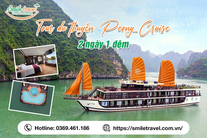 Tour du thuyền Peony Cruises 5 sao 2 ngày 1 đêm