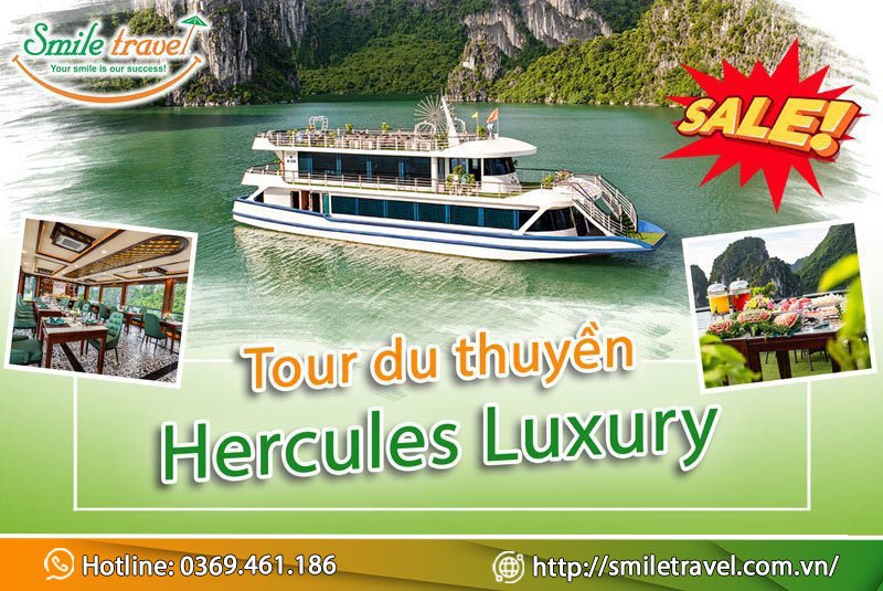 Tour du thuyền Hercules Luxury Cruise – Tour Hạ Long 1 ngày