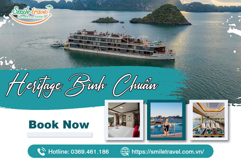 Tour du thuyền Heritage Cruise 5 sao cao cấp