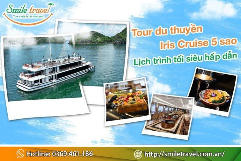 Tour du thuyền Iris Cruise 5 sao lịch trình tối siêu hấp dẫn