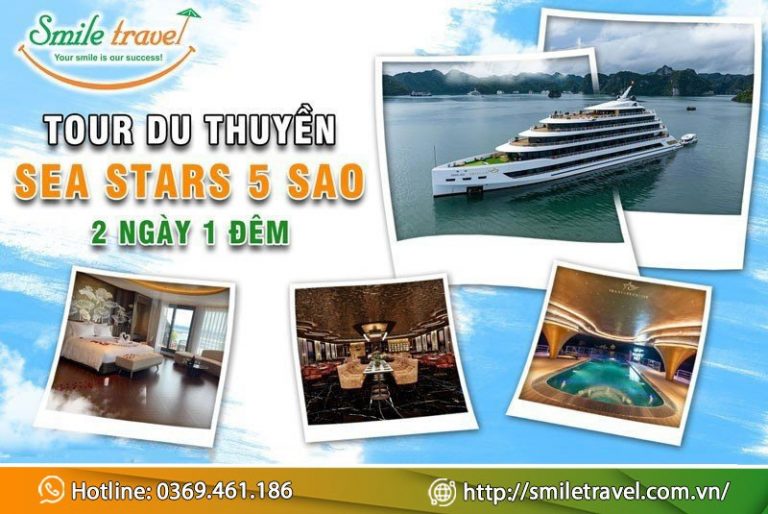 Tour du thuyền Sea Stars 2 ngày 1 đêm 5 sao Hạ Long