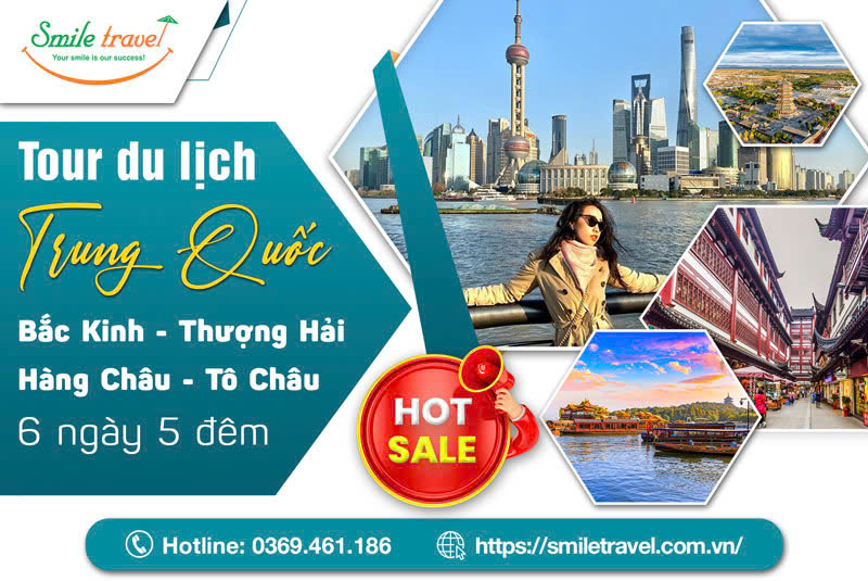 Tour du lịch Trung Quốc 6 ngày 5 đêm đường bay giá rẻ