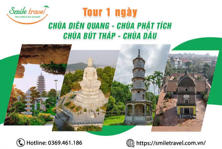 Tour Chùa Diên Quang - Chùa Phật Tích - Chùa Bút Tháp - Chùa Dâu 1 Ngày
