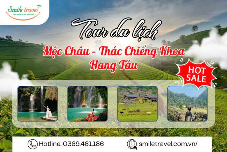 Tour Mộc Châu – Thác Chiềng Khoa – Hang Táu 2 Ngày 1 Đêm