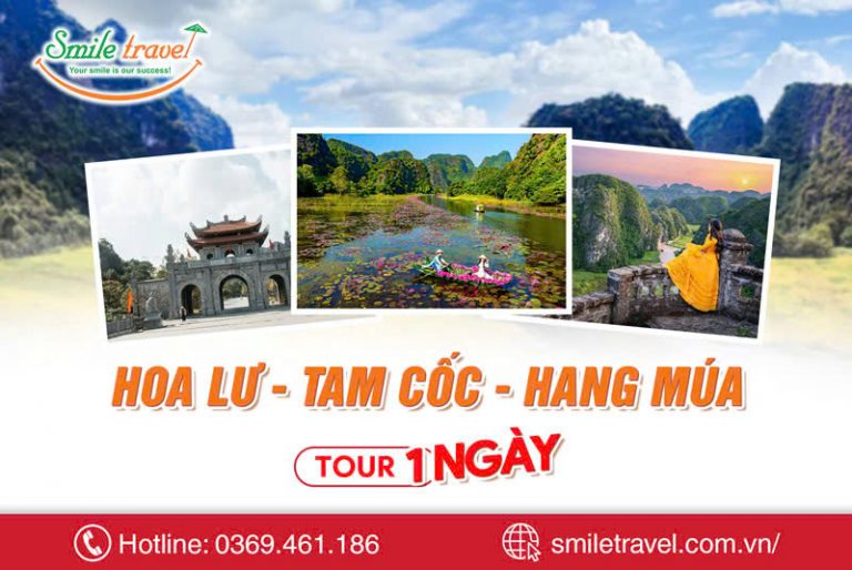 Tour Ninh Bình: Hoa Lư - Tam Cốc - Hang Múa 1 ngày