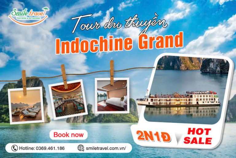 Tour du thuyền Indochine Grand 2 ngày 1 đêm khám phá vịnh Lan Hạ