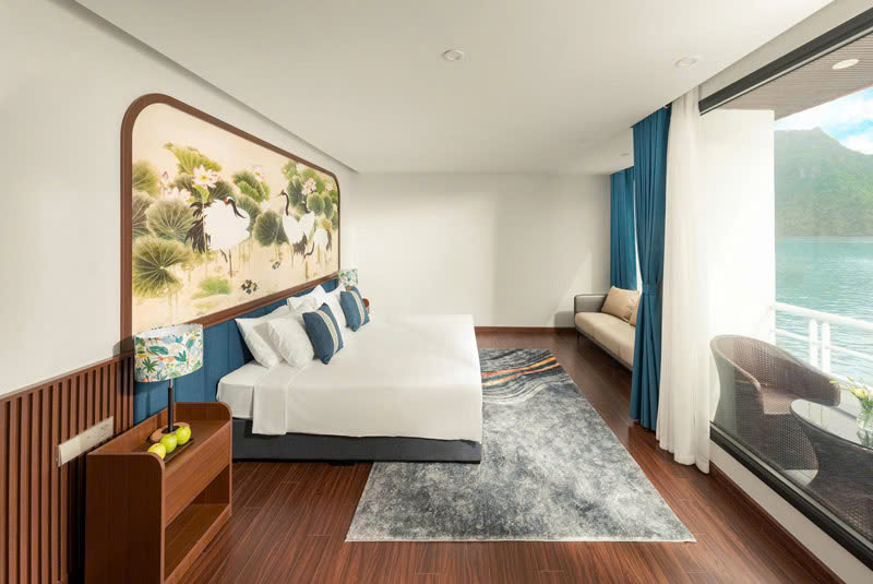 Phòng nghỉ sang trọng trên Sundeck du thuyền Sea Coral 5 sao