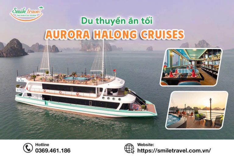 Tour du thuyền Aurora Hạ Long Cruises tiệc tối 5 sao