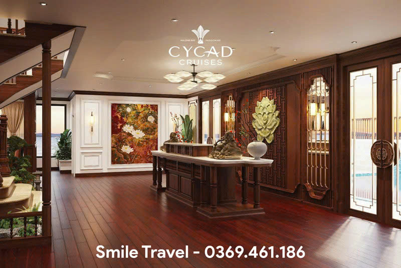 Sảnh lễ tân rộng rãi, bày trí trang nhã check in siêu đẹp