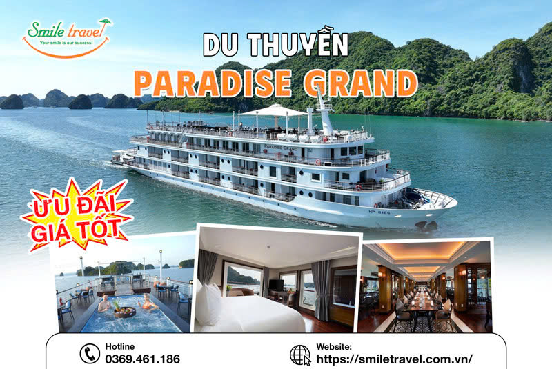 Du thuyền Paradise Grand Cruise 5 sao Lan Hạ