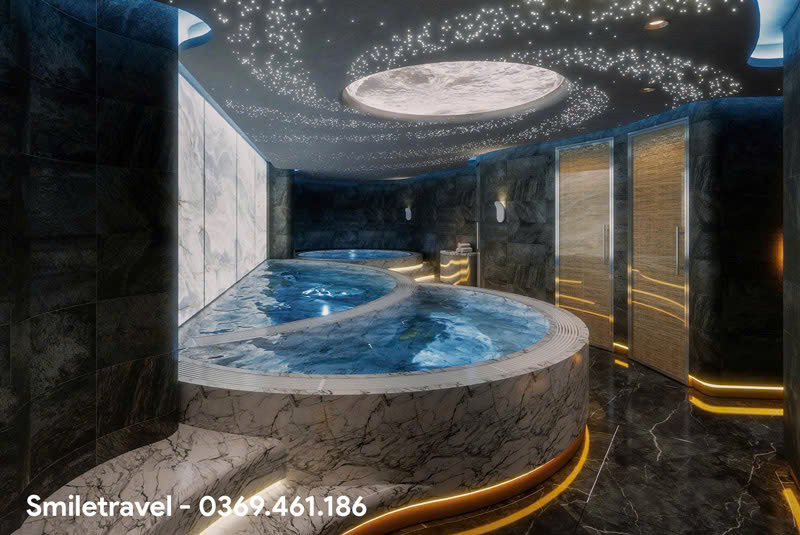 Phòng sauna cực xịn trên du thuyền Anthena Cruise