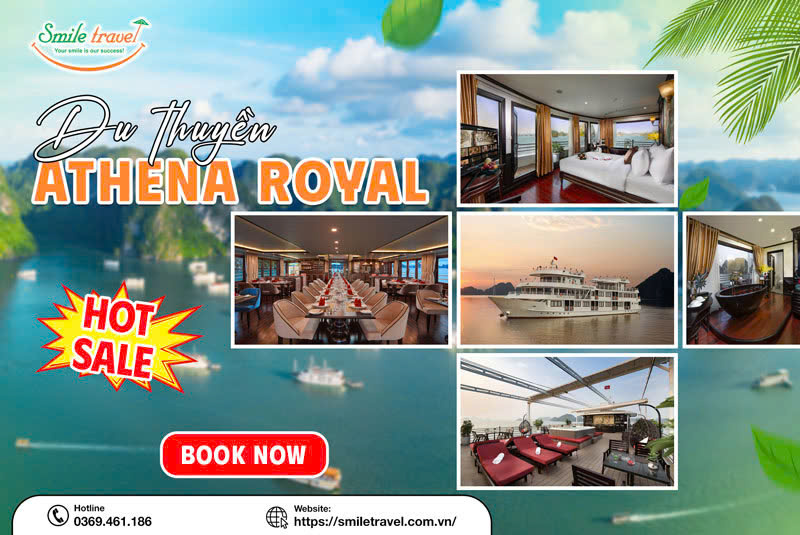 Athena Royal Cruise 5 sao vịnh Lan Hạ ưu đãi độc quyền
