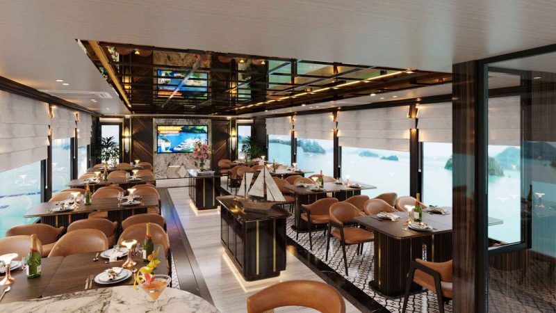 Không gian nhà hàng sang trọng. cao cấp