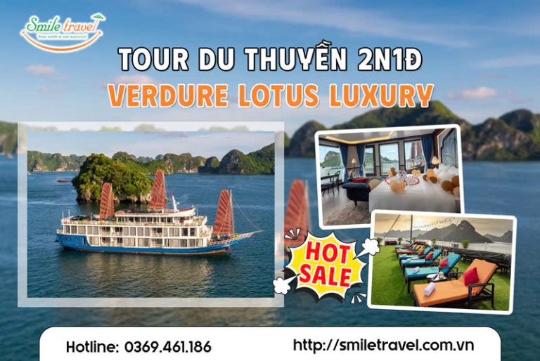 Tour du thuyền Verdure Lotus Luxury 2 ngày 1 đêm