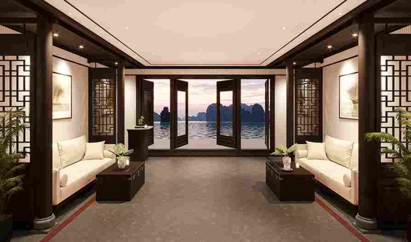 Sảnh lễ tân rộng thoáng 