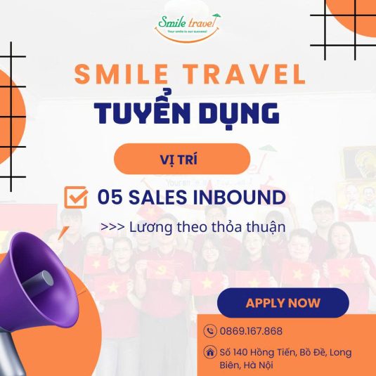 Tuyển dụng sales inbound du lịch
