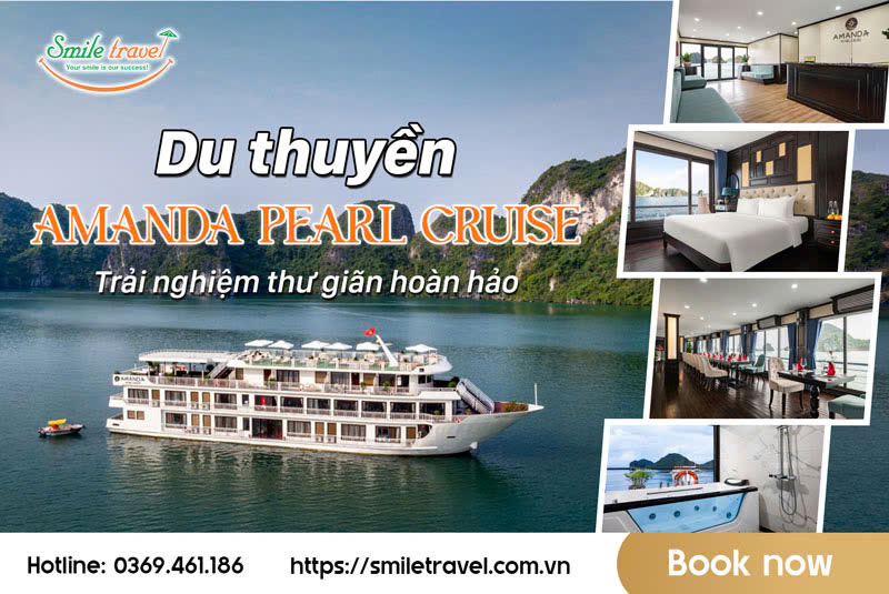 Du thuyền Amanda Pearl Cruise Hạ Long – Hành trình nghỉ dưỡng 5 sao
