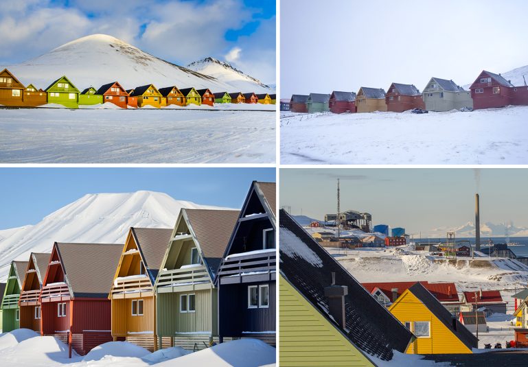 khung cảnh Longyearbyen thật thơ mộng