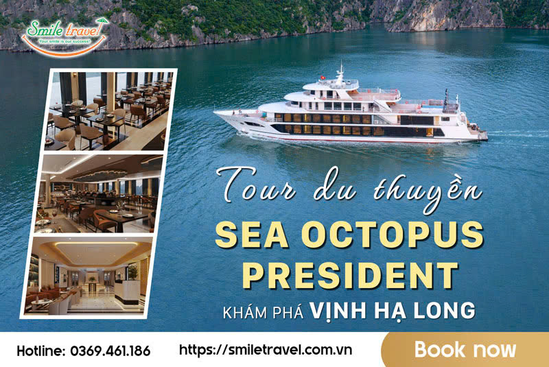 Du thuyền Sea Octopus President – Trải nghiệm cao cấp giữa Vịnh Hạ Long