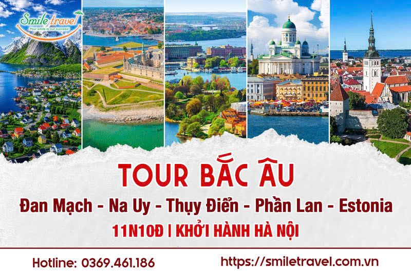 Tour Bắc Âu: Đan Mạch - Na Uy - Thuỵ Điển - Estonia - Phần Lan 11N10Đ