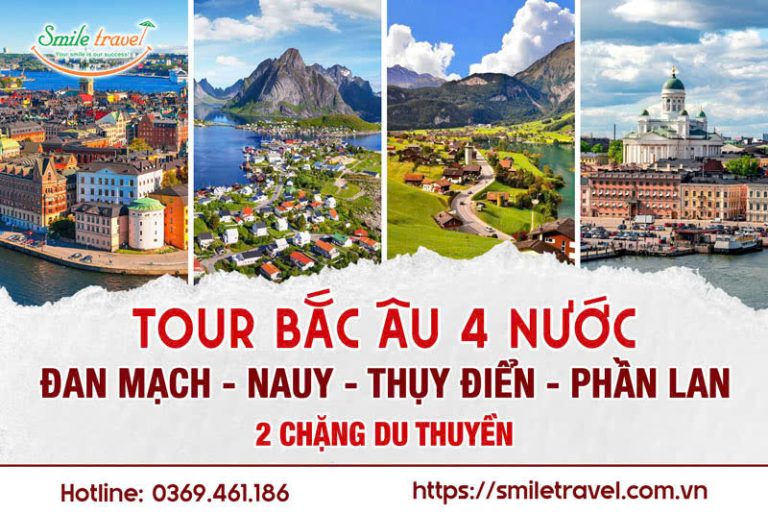 Tour Bắc Âu 4 Quốc Gia: Đan Mạch - Na Uy - Thụy Điển - Phần Lan | Trải Nghiệm 2 Chặng Du Thuyền