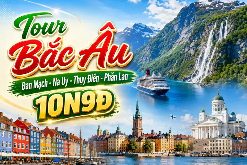 Tour Bắc Âu 10 ngày 9 đêm