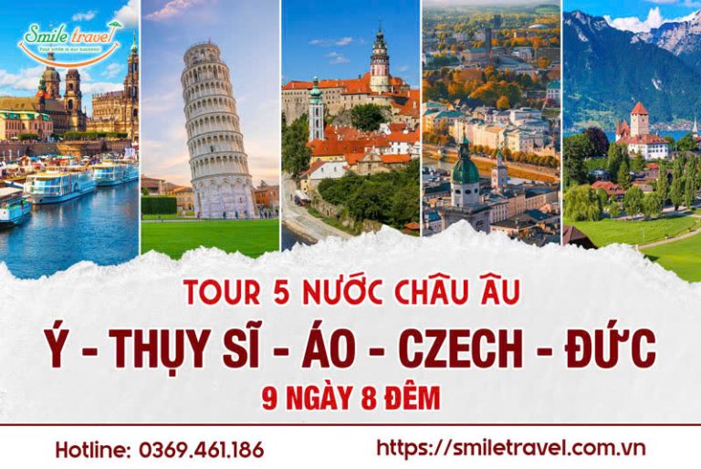 Tour 5 Nước Châu Âu: Ý – Thụy Sĩ – Áo – Czech – Đức 9N8Đ